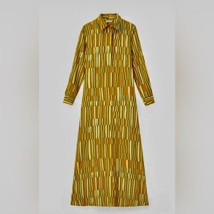 Lafayette 148 Stripe Print Maxi Dress